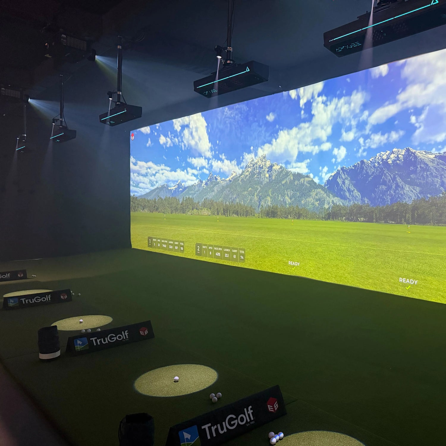 Real TruGolf simulator facility supporting instruction and player development